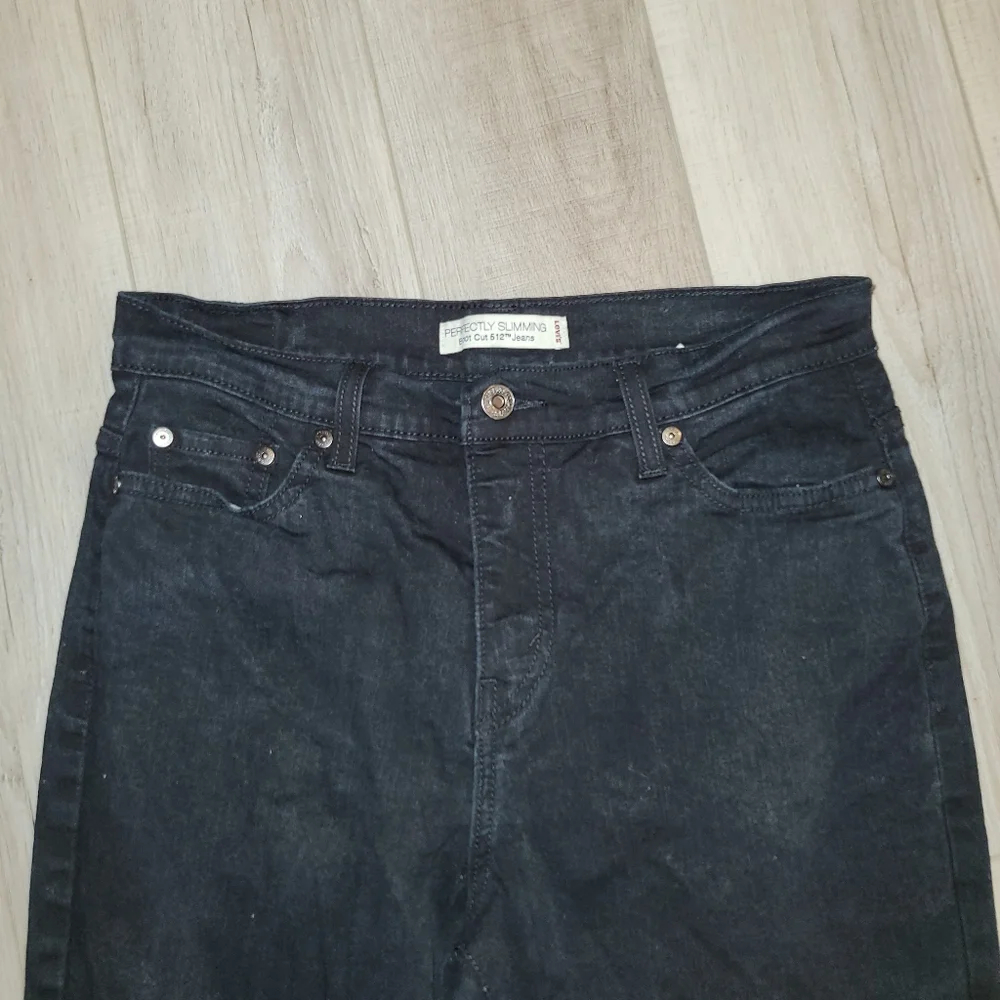LEVI'S PERFECTLY SLIMMING BLACK BOOT CUT 512 JEANS SIZE 12P